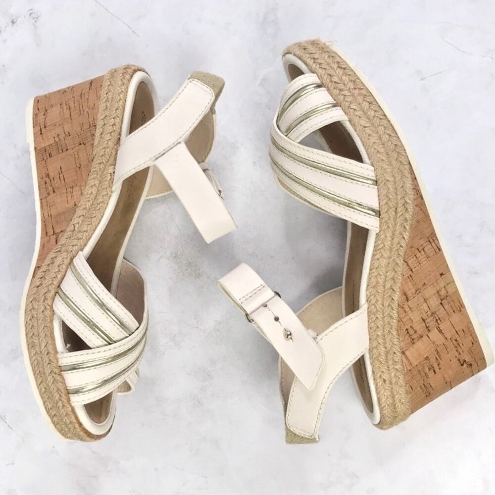 Tommy Bahama Naira Cork Wedge Sandal Sz 7B Summer Beach Clean - Picture 9 of 12